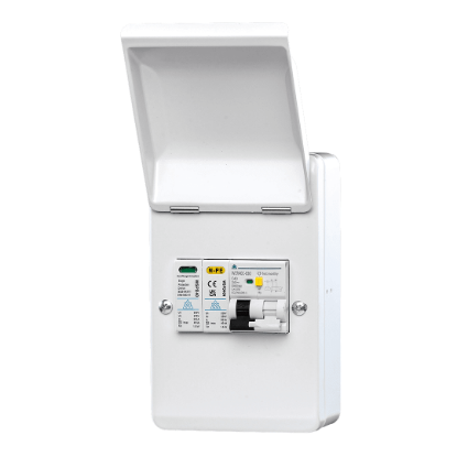 Picture of Whitecliffe Metal EV Consumer Unit - 40A Type A C Curve RCBO + SPD (WMRC40CSP)