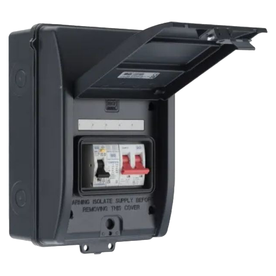 Picture of BG SyncEV Grey EV Consumer Unit - 100A MS, 40A DP RCBO, SPD (CFEV5RDA-01) Picture of BG SyncEV Grey EV Consumer Unit - 100A MS, 40A DP RCBO, SPD (CFEV5RDA-01)