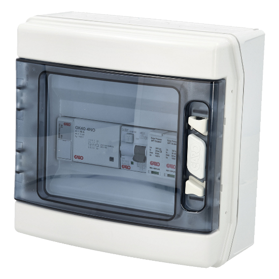 Picture of Garo IP65 EV Consumer Unit - 40A Type A RCBO, SPD, PME Detection (GCS8EV40PME) Picture of Garo IP65 EV Consumer Unit - 40A Type A RCBO, SPD, PME Detection (GCS8EV40PME)