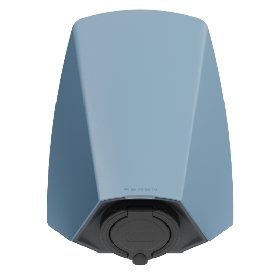 Aurora Seren 7.4kW Type 2 Untethered EV Charger in Storm Blue