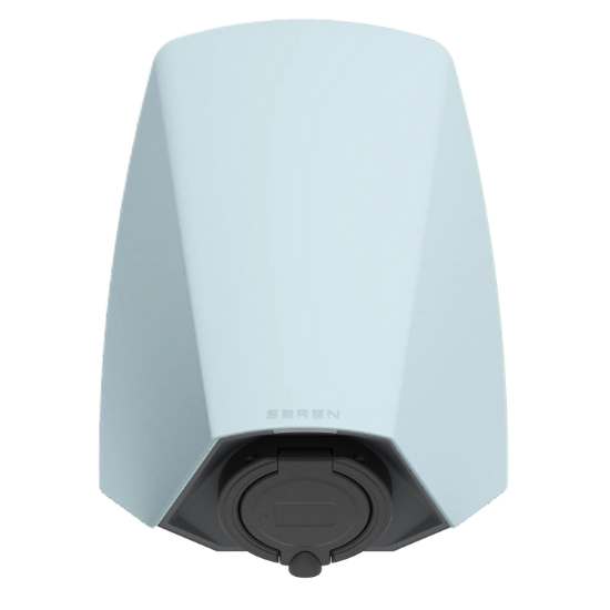 Aurora Seren 7.4kW Type 2 Untethered EV Charger in Sky Blue